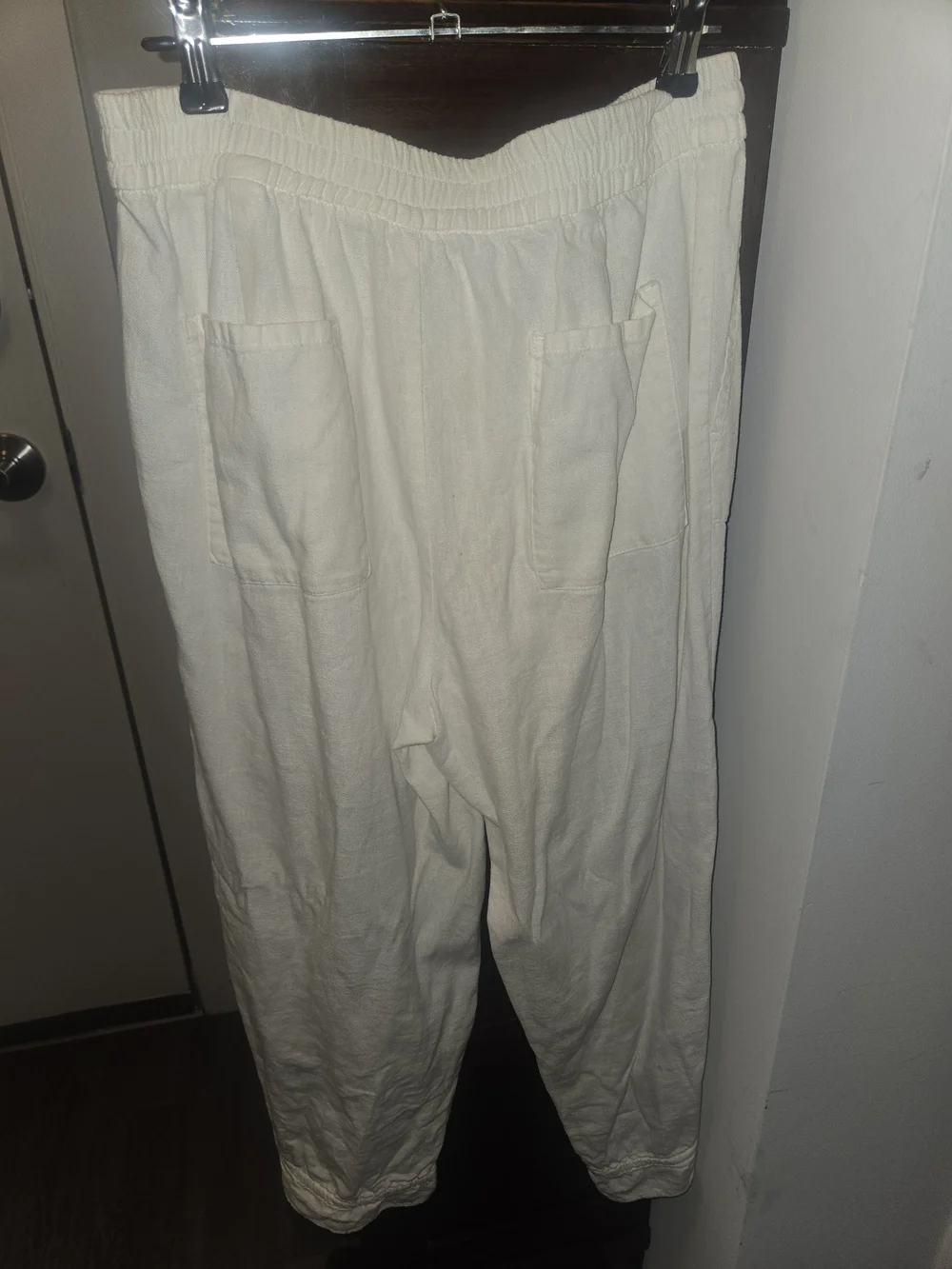 Women’s Cream Drawstring Jogger Pants